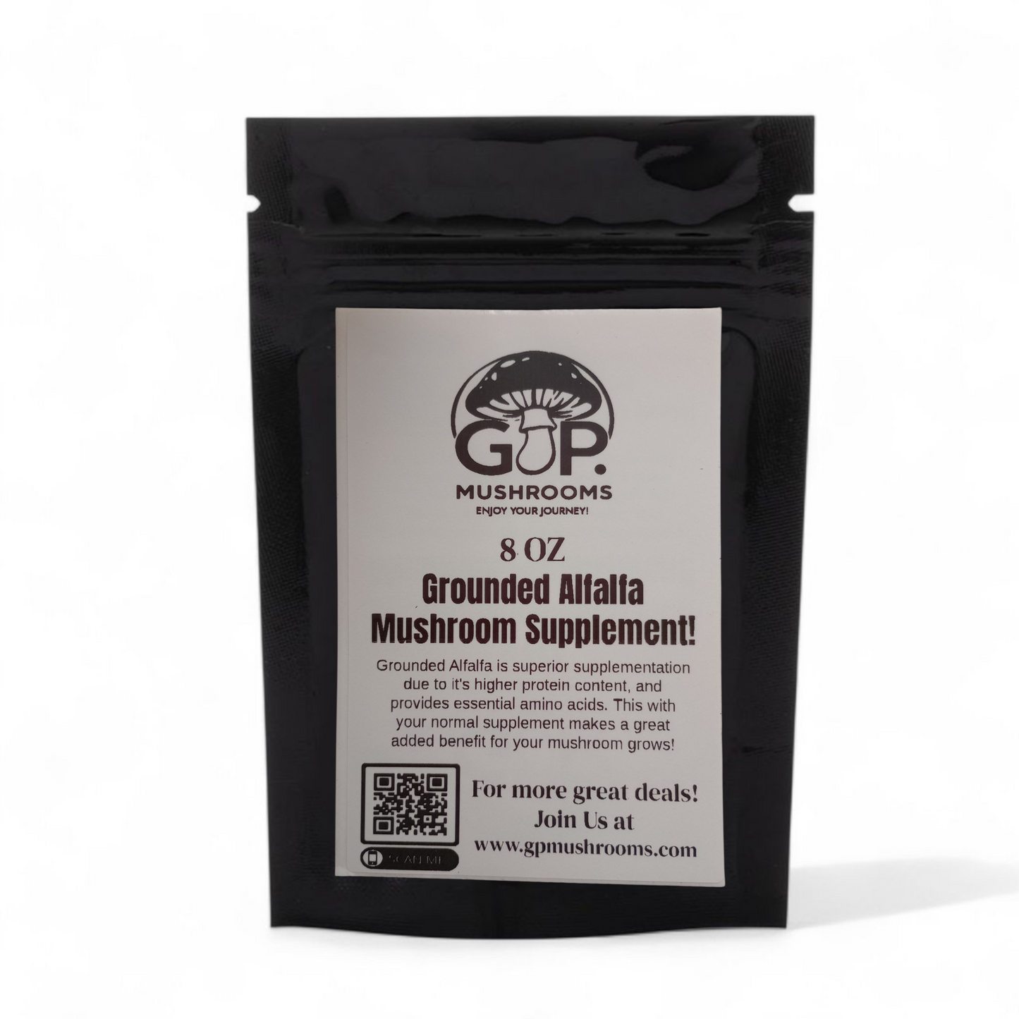 Duo Pack, Premium Mushroom Gypsum and Grounded Alfalfa Mushroom Supplement 8oz each