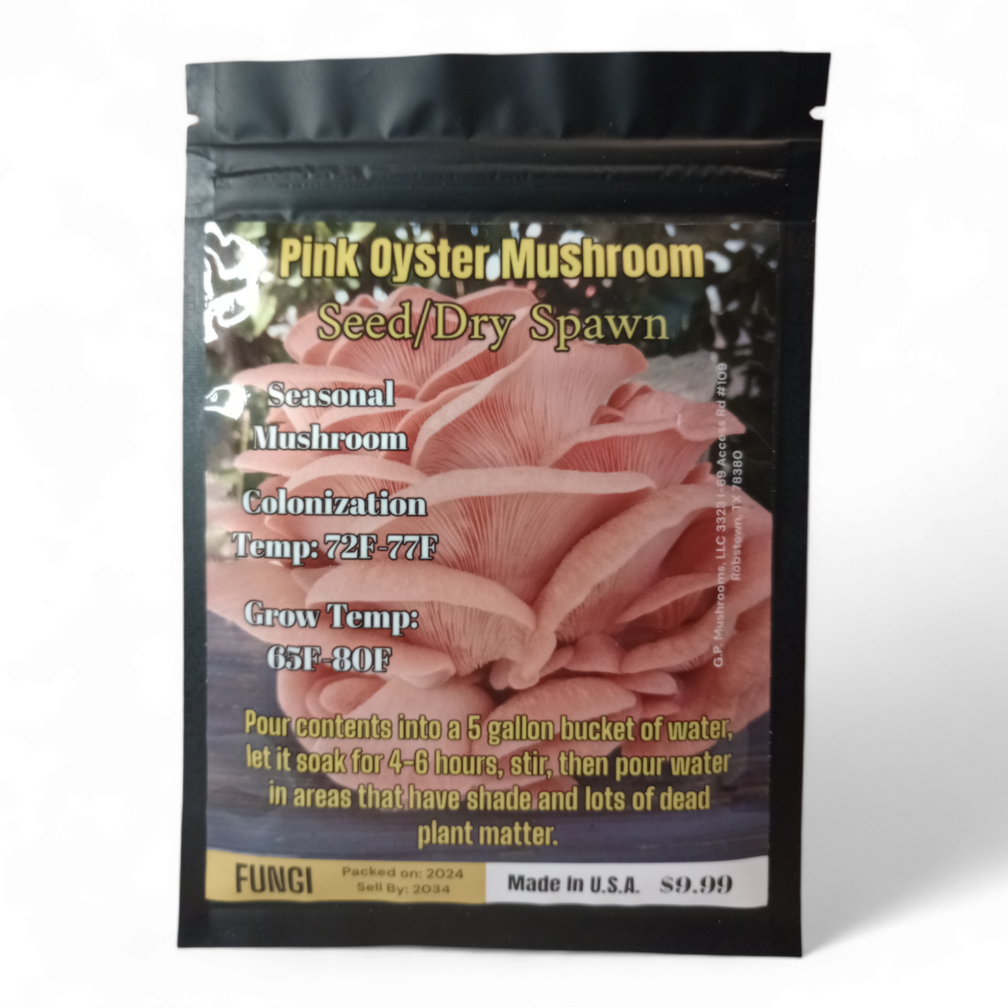 Mushroom Seed/Dry Spawn Packets $9.99 Each