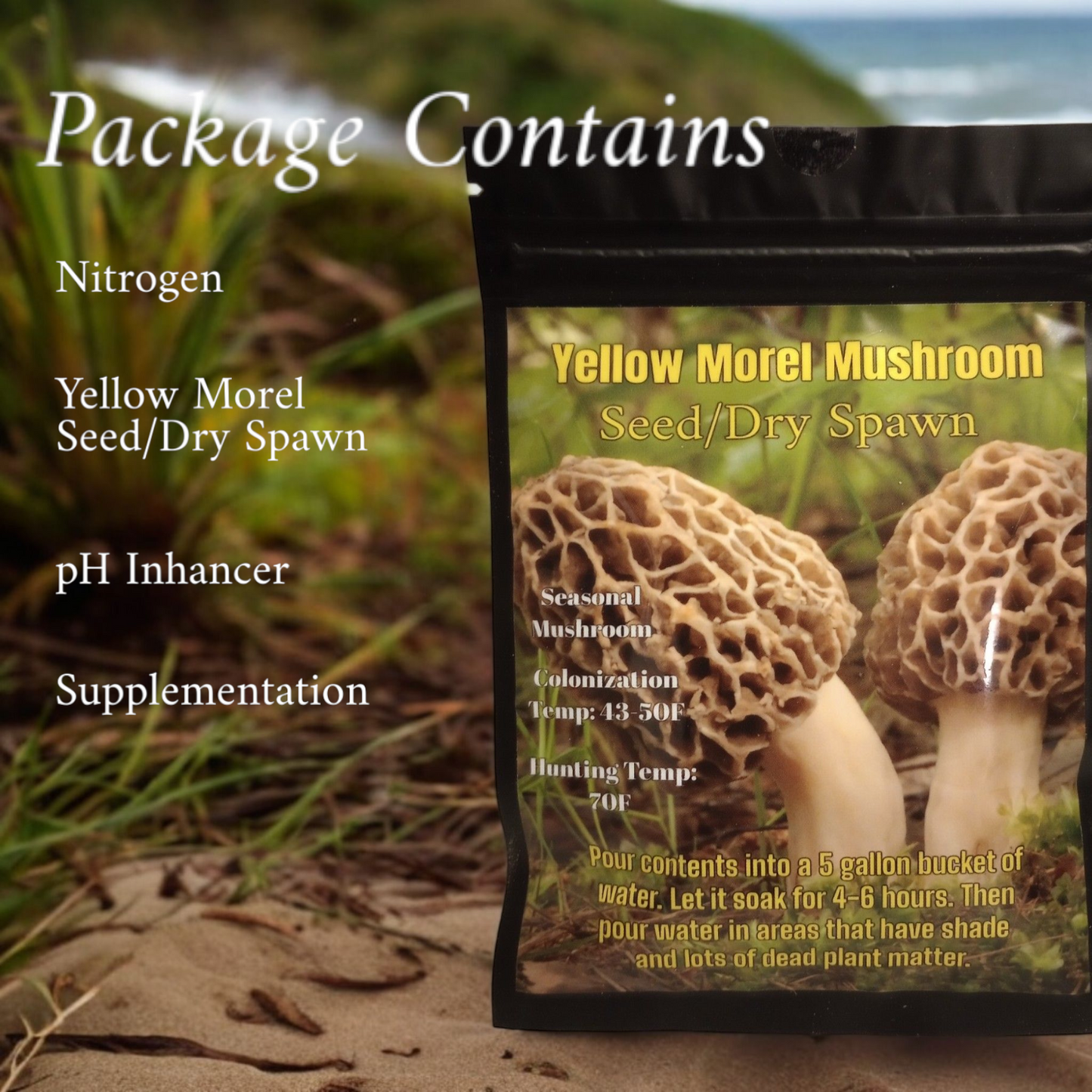 All In One Yellow Morel and Wine Cap Mushroom Seed/Dry Spawn