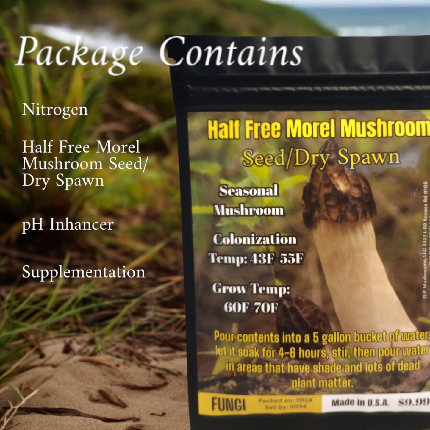 All In One White Morel and Half Free Morel Mushroom Seed/Dry Spawn