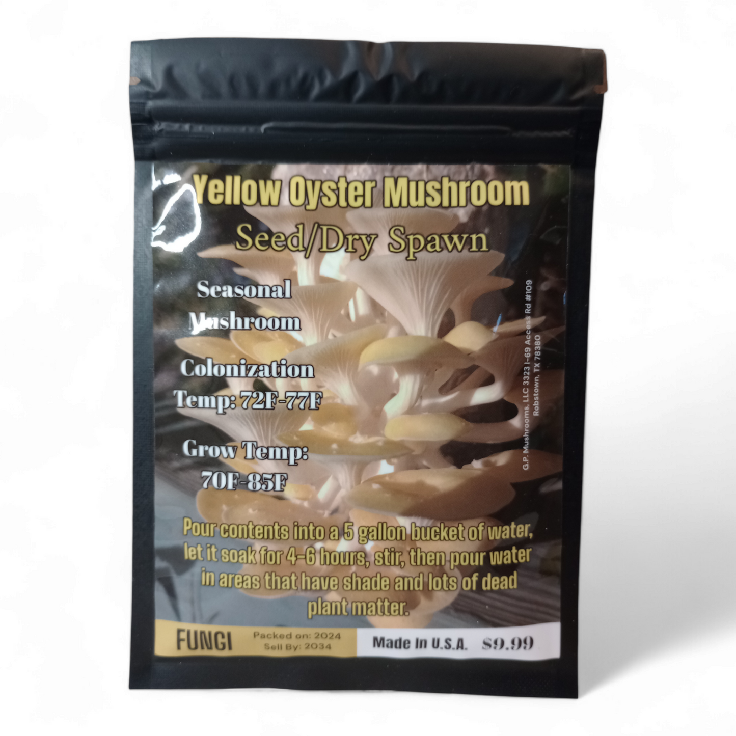 Mushroom Seed/Dry Spawn Packets $9.99 Each