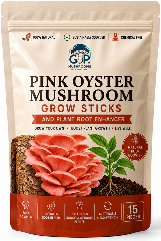 Pink Oyster Mushroom Grow Sticks and Plant Root Enhancer