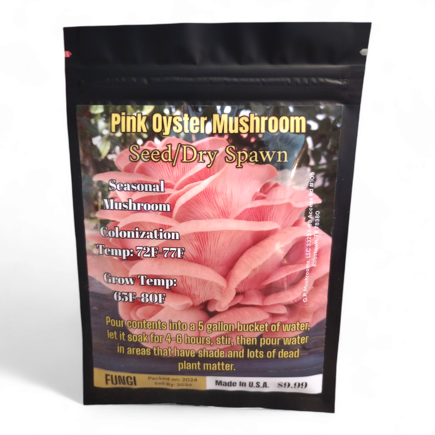 Pink Oyster Mushroom Seed/Dry Spawn (Bulk Pricing 10pcs)