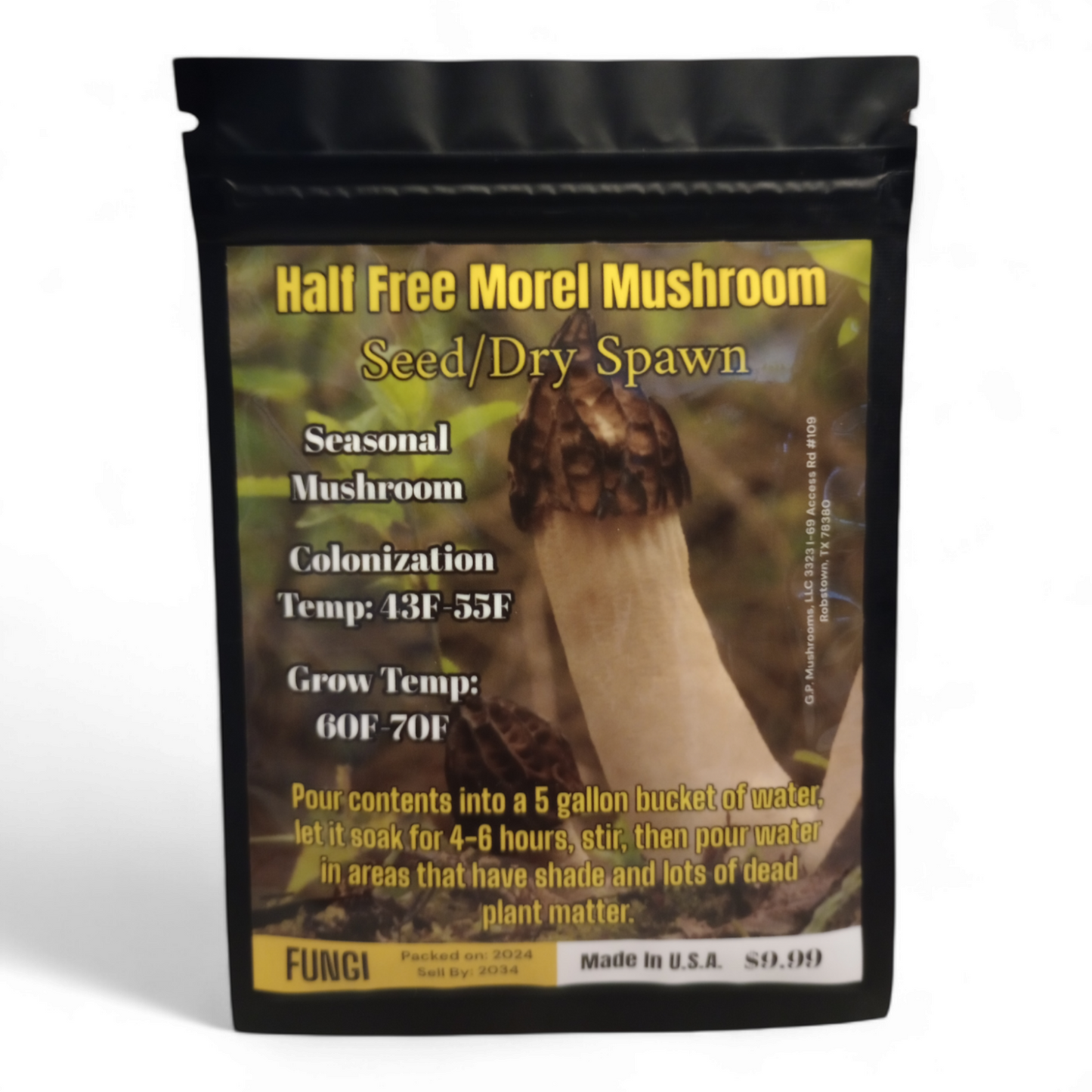 Mushroom Seed/Dry Spawn Packets $9.99 Each