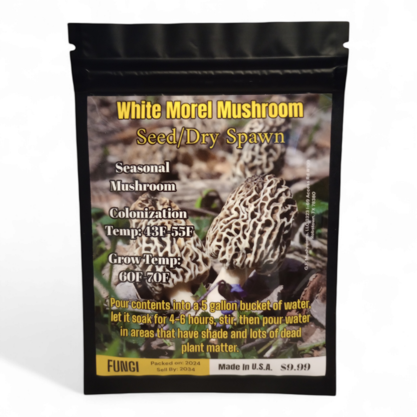 Mushroom Seed/Dry Spawn Packets $9.99 Each