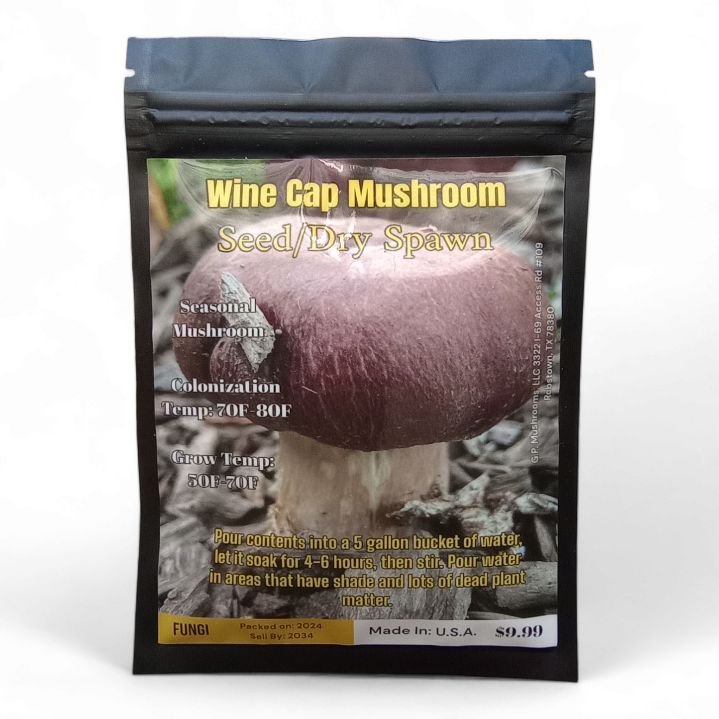 Mushroom Seed/Dry Spawn Packets $9.99 Each